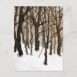 "Winter Skogen" vykort för Land-vägar