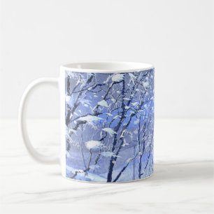 Winter Skogen Watercolor Painting Mugg