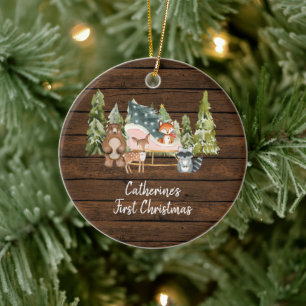 Winter Sleigh Rustic First jul Julgransprydnad Keramik
