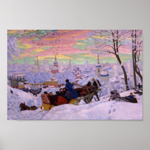 Winter Sleigh - Shrovetide Helgdag Poster
