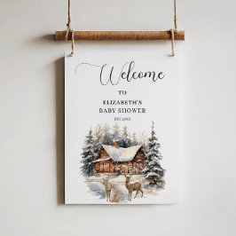 Winter Snö Baby Det är Kallet utanför välkomstsida Poster