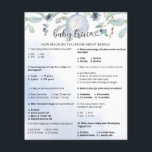 Winter Snö Baby Trivia | Barnstödsspel<br><div class="desc">Vinterblåa babyduschspel. Matchande objekt är tillgängliga. SVAR NYCKEL: 1.d 2.d. 3.a 4.c. 5.c 6. 7. 8.c 9.c 10 b.</div>