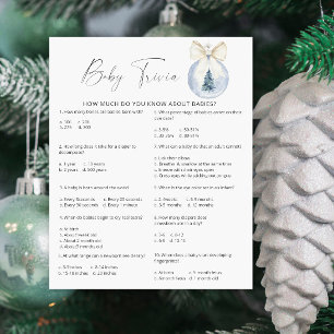 Winter Snö Baby Trivia Barnstödsspel