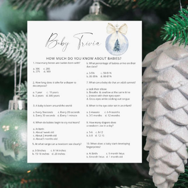 Winter Snö Baby Trivia | Barnstödsspel (Skapare uppladdad)