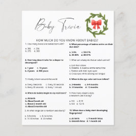Winter Snö Baby Trivia | Barnstödsspel