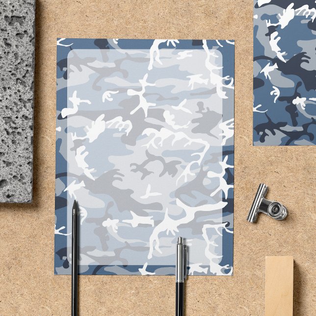 Winter Snö Blue Camouflage Militärblethuvud (Skapare uppladdad)