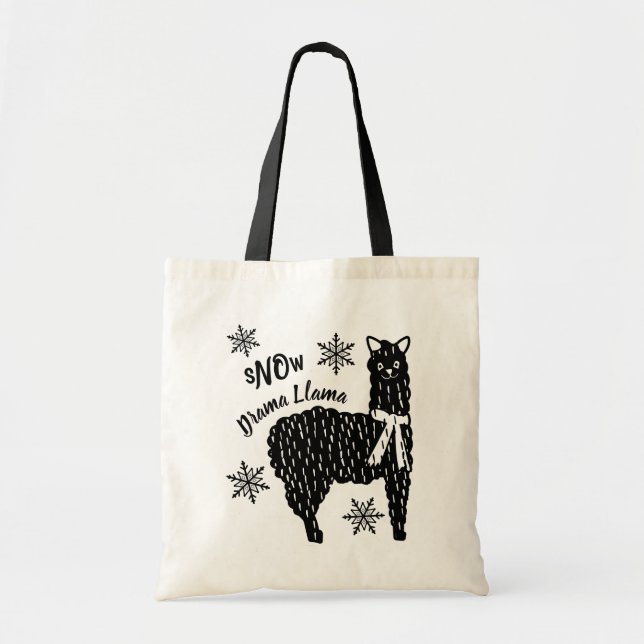Winter Snö Dama Llama Tygkasse (Framsidan)