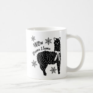Winter Snö Funny Drama Llama Kaffemugg