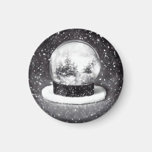 Winter Snö Globe Magnet