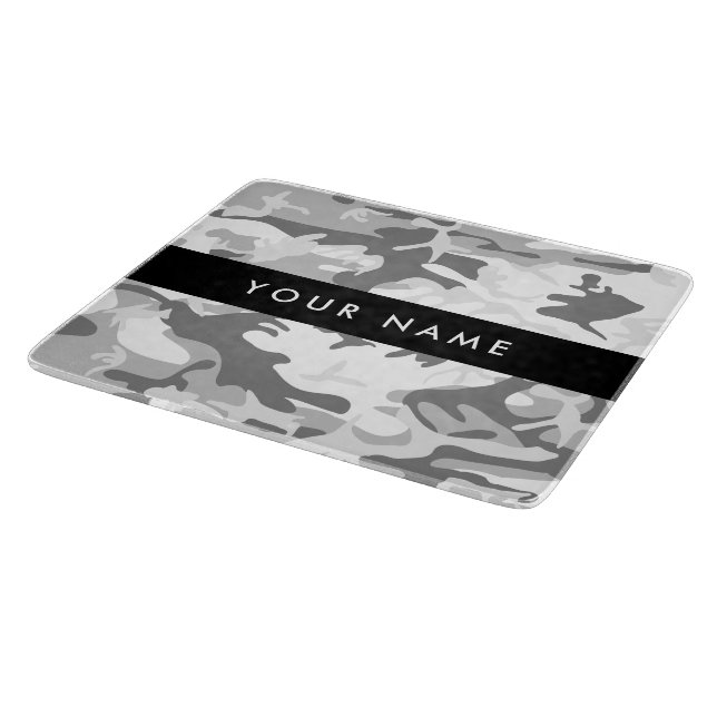 Winter Snö Grått Camouflage Ditt namn anpassar dit (Hörn)