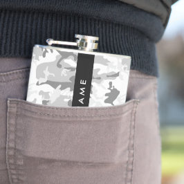 Winter Snö Grått Camouflage Ditt namn anpassar dit Fickplunta