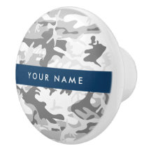 Winter Snö Grått Camouflage Ditt namn anpassar dit