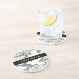 Winter Snö Grått Camouflage Ditt namn anpassar dit Underlägg