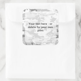 Winter Snö Grått Camouflage, militär, armé Fyrkantigt Klistermärke