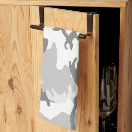 Winter Snö Grått Camouflage, militär, armé Kökshandduk