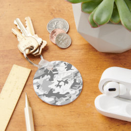 Winter Snö Grått Camouflage, militär, armé Nyckelring