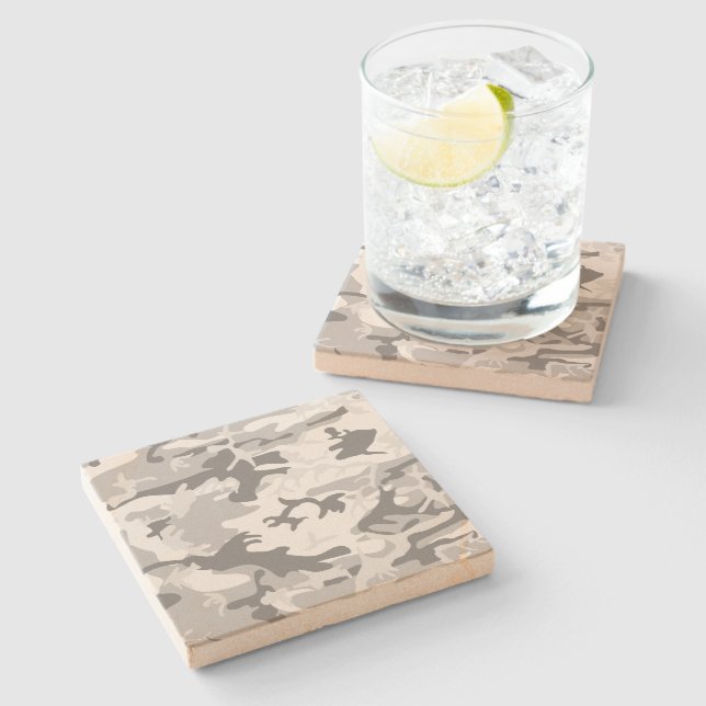 Winter Snö Grått Camouflage, militär, armé Stenunderlägg (Sidan)