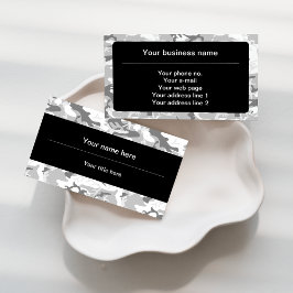 Winter Snö Grått Camouflage, militär, armé Visitkort