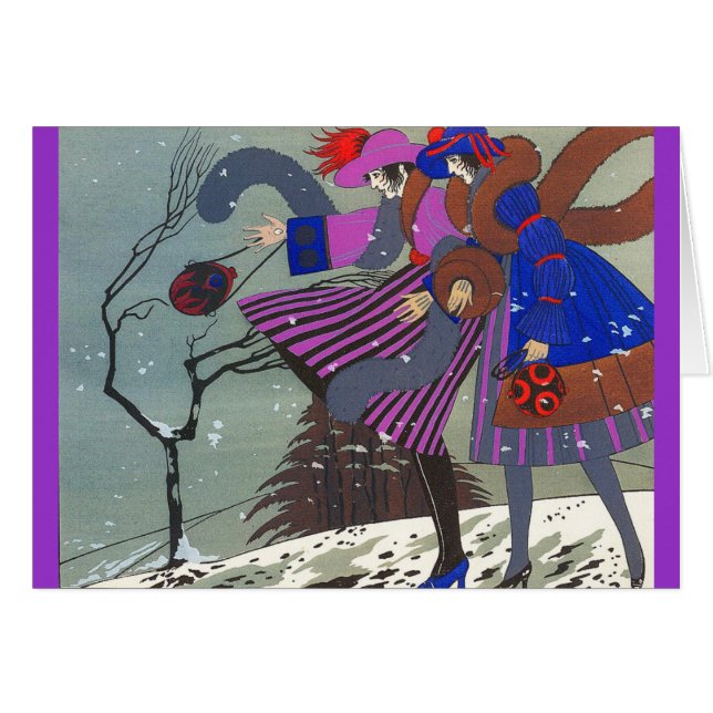 WINTER SNÖ HÄLSNINGSKORT (Framsidan Horizontal)