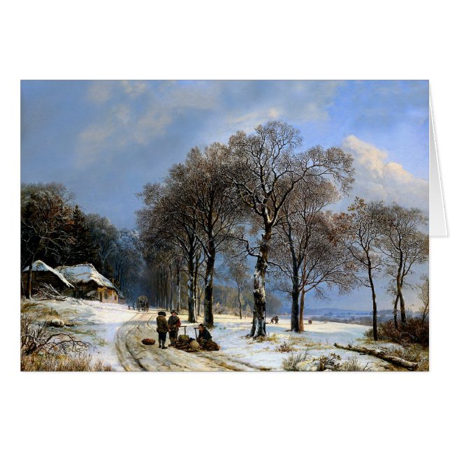 Winter snö hälsningskort (Framsidan Horizontal)