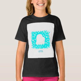 Winter Snö Heart Girls Black Basic T Shirt