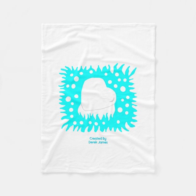 Winter Snö Heart Small Fleece Blanket (Framsidan)
