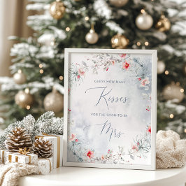 Winter Snö Hur många kyssar möhippa-spel Poster