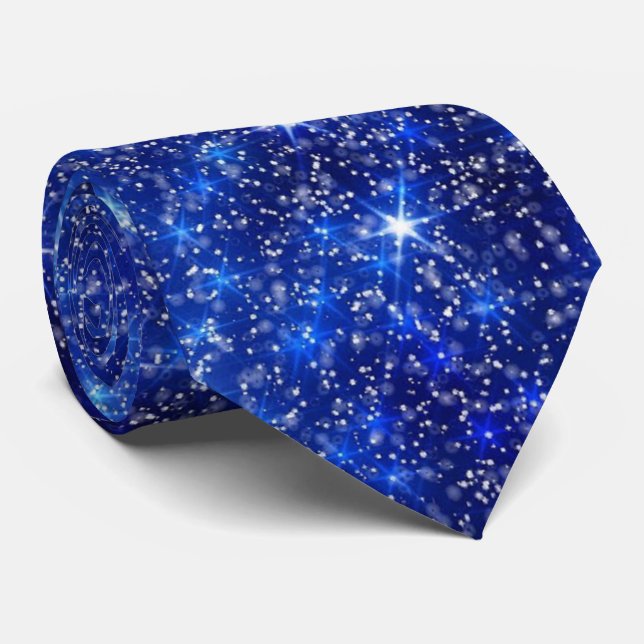 Winter Snö i Blue Manar Gift Neck Tie Slips (Rullad)
