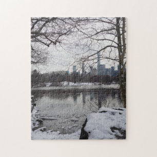 Winter Snö i Central Park New York City NYC Pussel