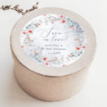 Winter Snö i Kärlek elegant Möhippa Runt Klistermärke<br><div class="desc">Matchningsobjekt för Vinter-Snö i Kärlek elegant Möhippa Classic Round Sticker finns tillgängliga.</div>