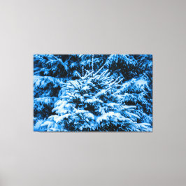 Winter Snö Julgran Canvastryck