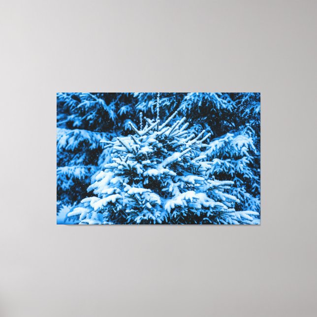 Winter Snö Julgran Canvastryck (Framsida)