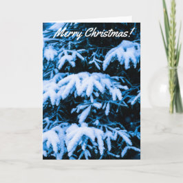 Winter Snö Julgran Helgkort