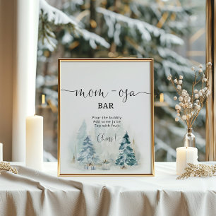 Winter snö Julgran mamma-osa pub Poster