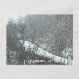Winter Snö Land Road Morgantown WV Postkort Vykort