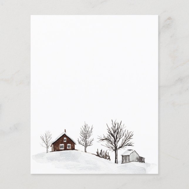 Winter Snö liggande Hjort (Framsida)