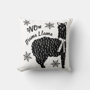 Winter Snö No Drama Llama Kudde