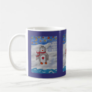 Winter Snö Penguin Mugg
