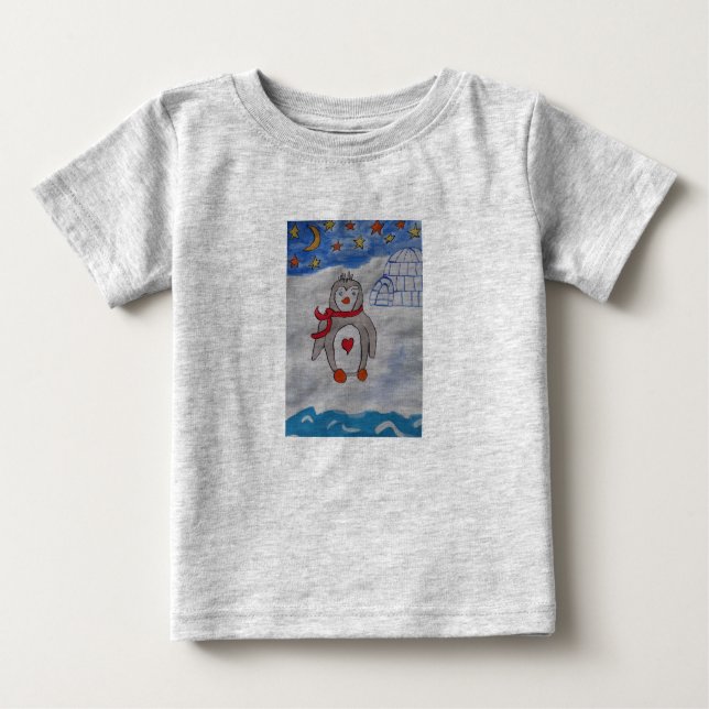 Winter Snö Penguin T-Shirt (Framsida)