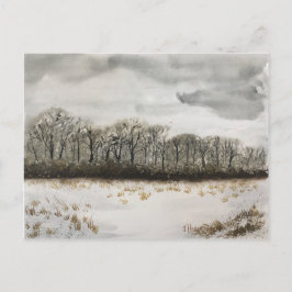 WINTER SNÖ POST-KORT VYKORT