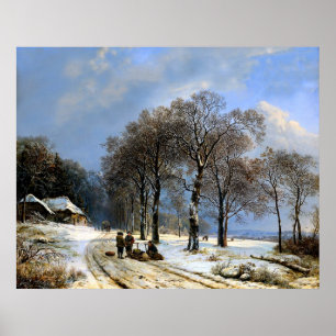 Winter snö scen poster