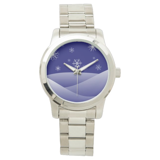 WINTER SNÖ SCENE ARMBANDSUR (Framsida)