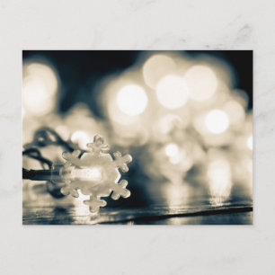 Winter snö snowflake fairy ljus vykort