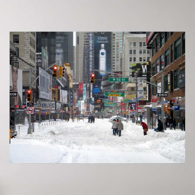 Winter Snö Storm New York City 12/26/10 Poster (Framsidan)