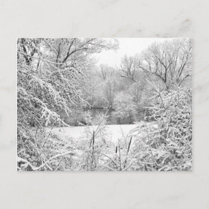Winter Snö vid Huron River Vykort