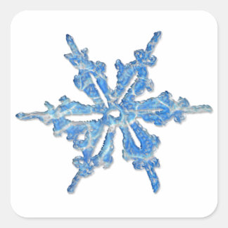 Winter-snöflingdesign för Julafton 3 Fyrkantigt Klistermärke
