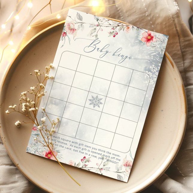 Winter snöflingor babyduschbingo-spel (Skapare uppladdad)