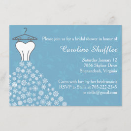 Winter Snöflingor Bröllop Dress Möhippa Tilläggskort