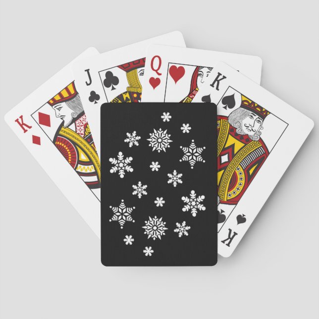 WINTER SNÖFLINGOR CASINOKORT (Baksidan)