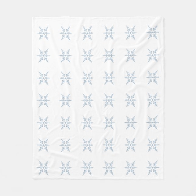 Winter Snöflingor Fleecefilt (Framsidan)